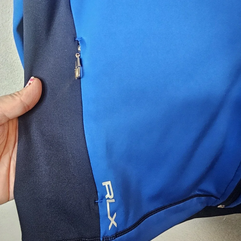 Polo Sport Ralph Lauren Jacket Womens M Blue RLX Black Label Activewear Full Zip